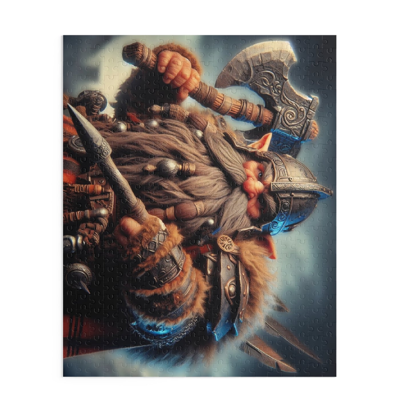 Personalised Bearded Dwarf Jigsaw Puzzle Warcraft Inspired 120, 252, 500pcs