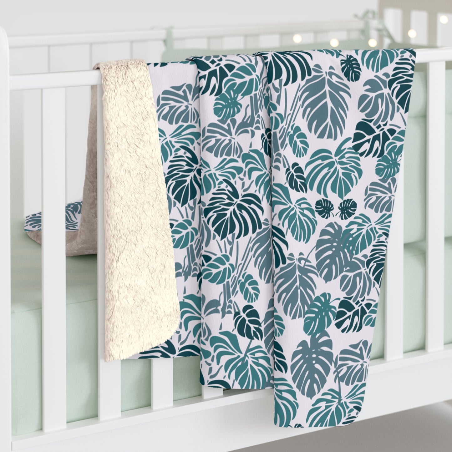 Leafy Nature Lover Sherpa Blanket