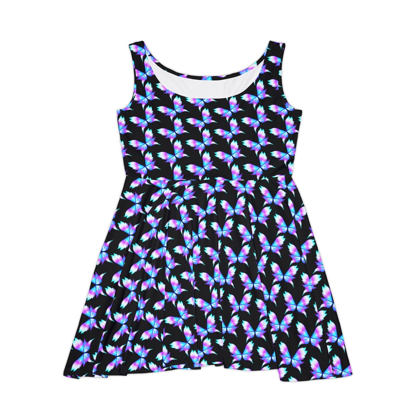 Colourful Butterflies Women Midi Skater Dress