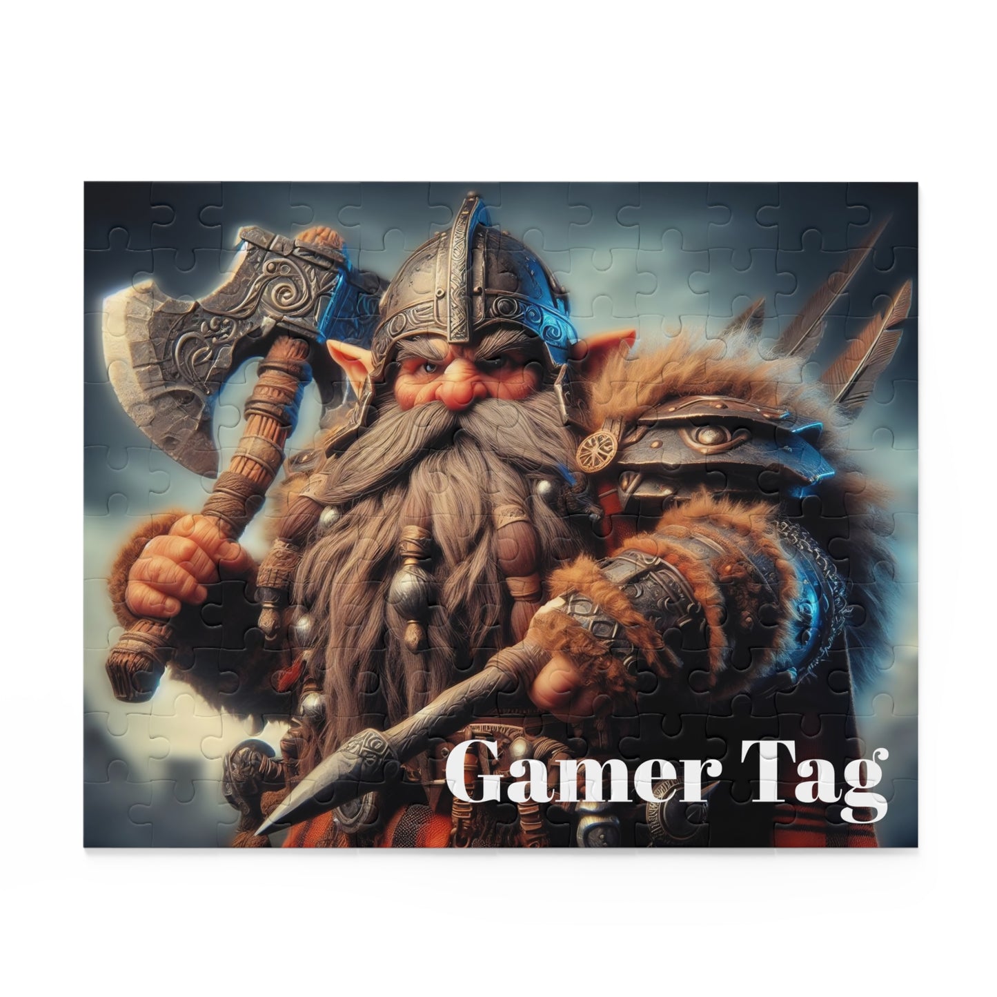 Personalised Bearded Dwarf Jigsaw Puzzle Warcraft Inspired 120, 252, 500pcs