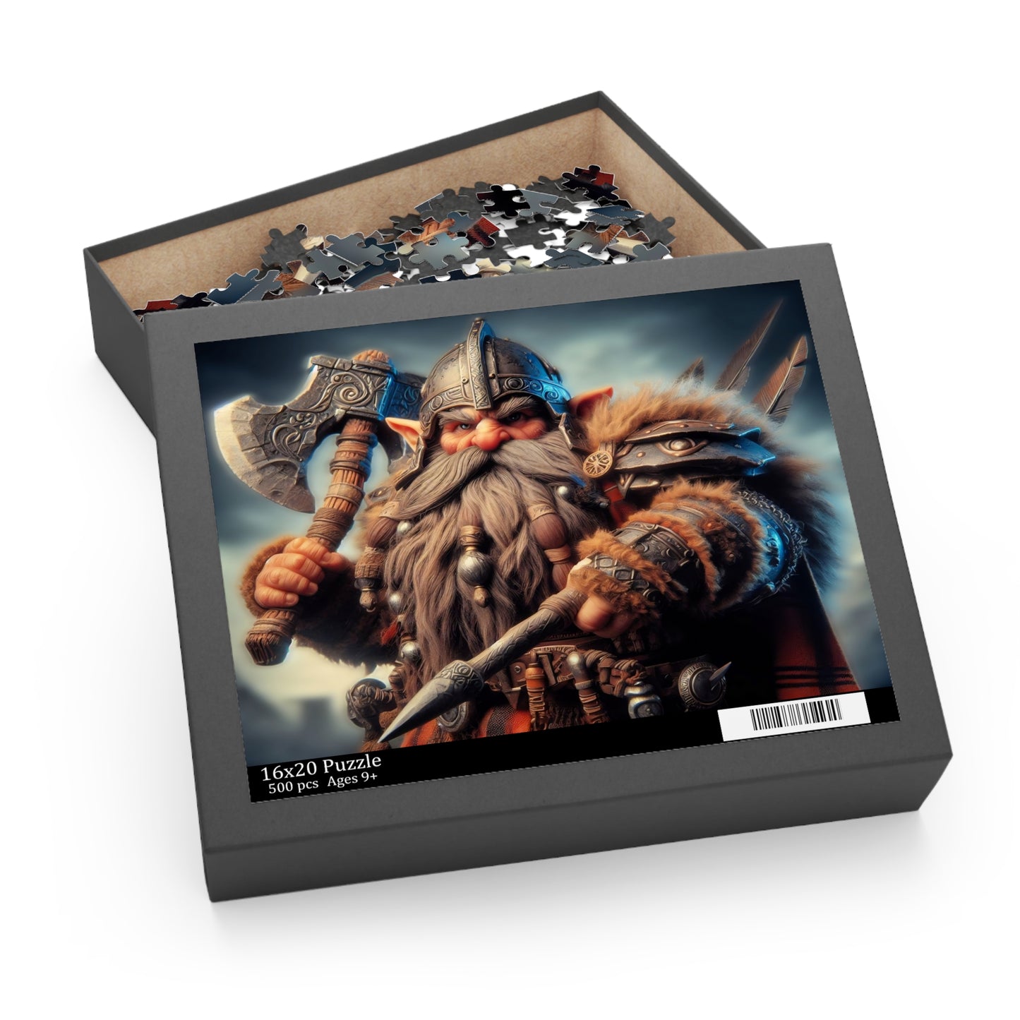 Personalised Bearded Dwarf Jigsaw Puzzle Warcraft Inspired 120, 252, 500pcs