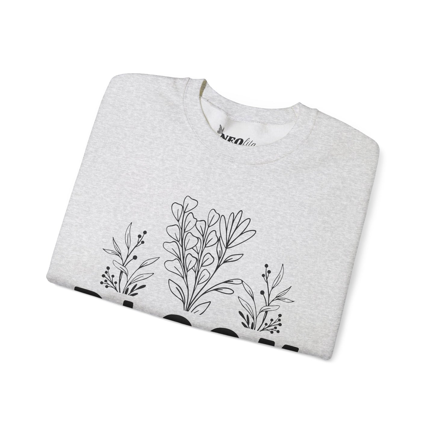 Bloom with Care Mental Health Motivational Quote Sweatshirt Unisex