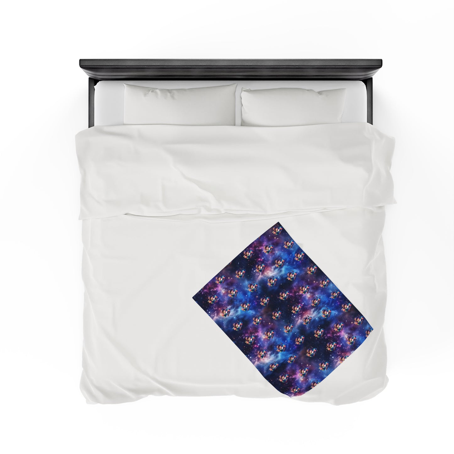 Personalised Space Galaxy Velveteen Plush Blanket / Roblox Character Throw Blanket