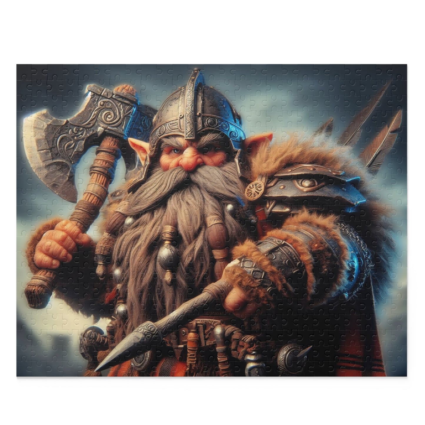 Personalised Bearded Dwarf Jigsaw Puzzle Warcraft Inspired 120, 252, 500pcs