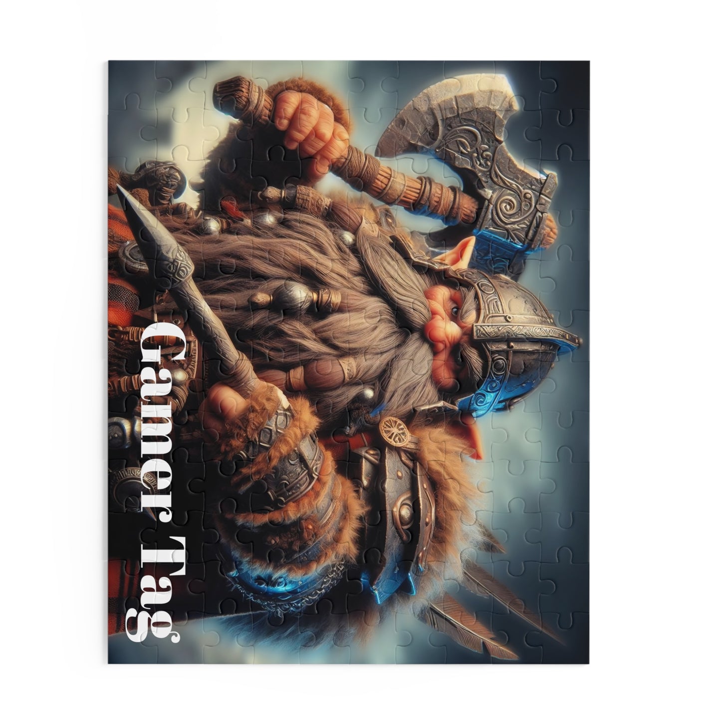 Personalised Bearded Dwarf Jigsaw Puzzle Warcraft Inspired 120, 252, 500pcs