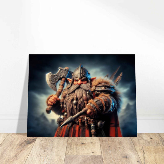 Bearded Dwarf Warrior World of Warcraft Aluminum Print
