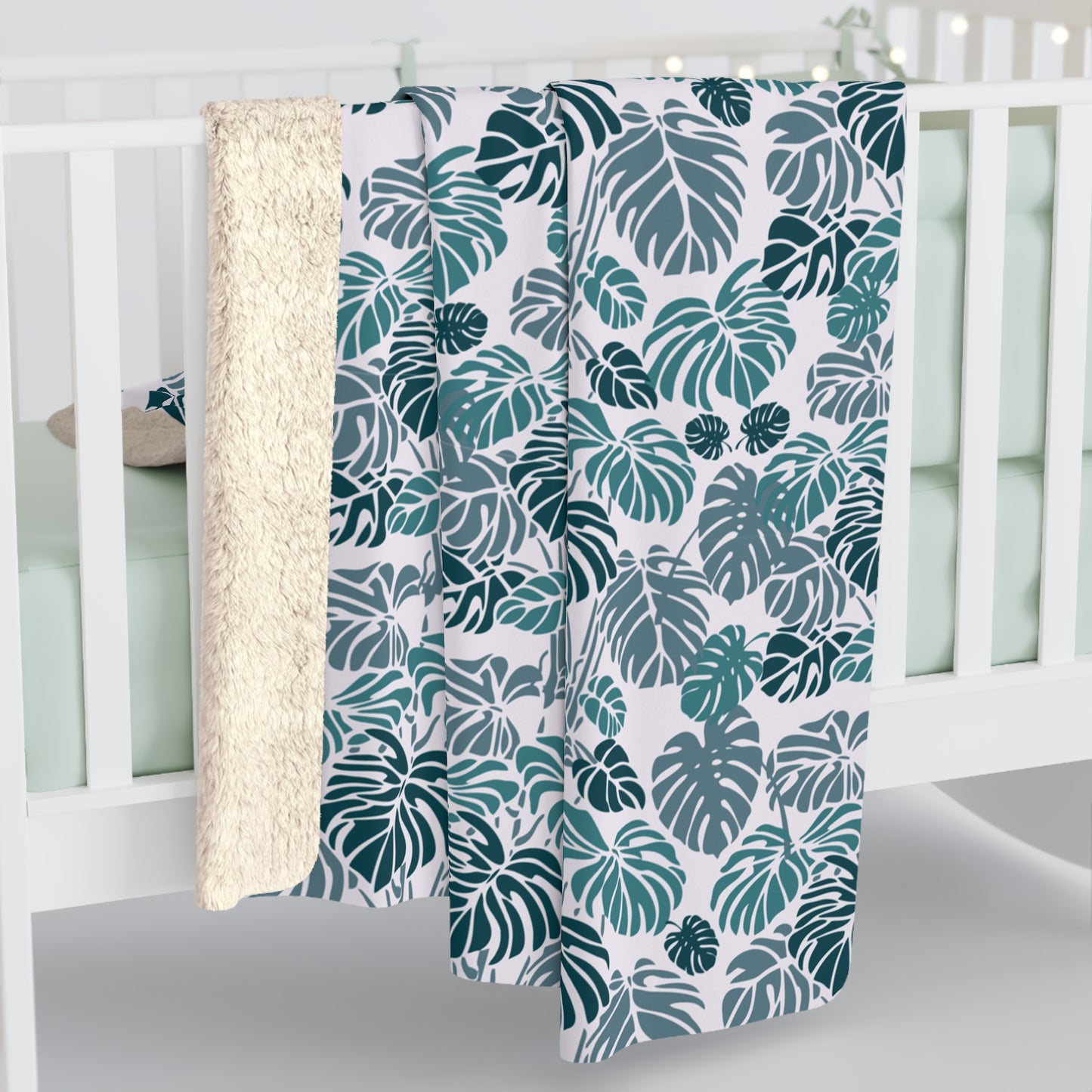Leafy Nature Lover Sherpa Blanket