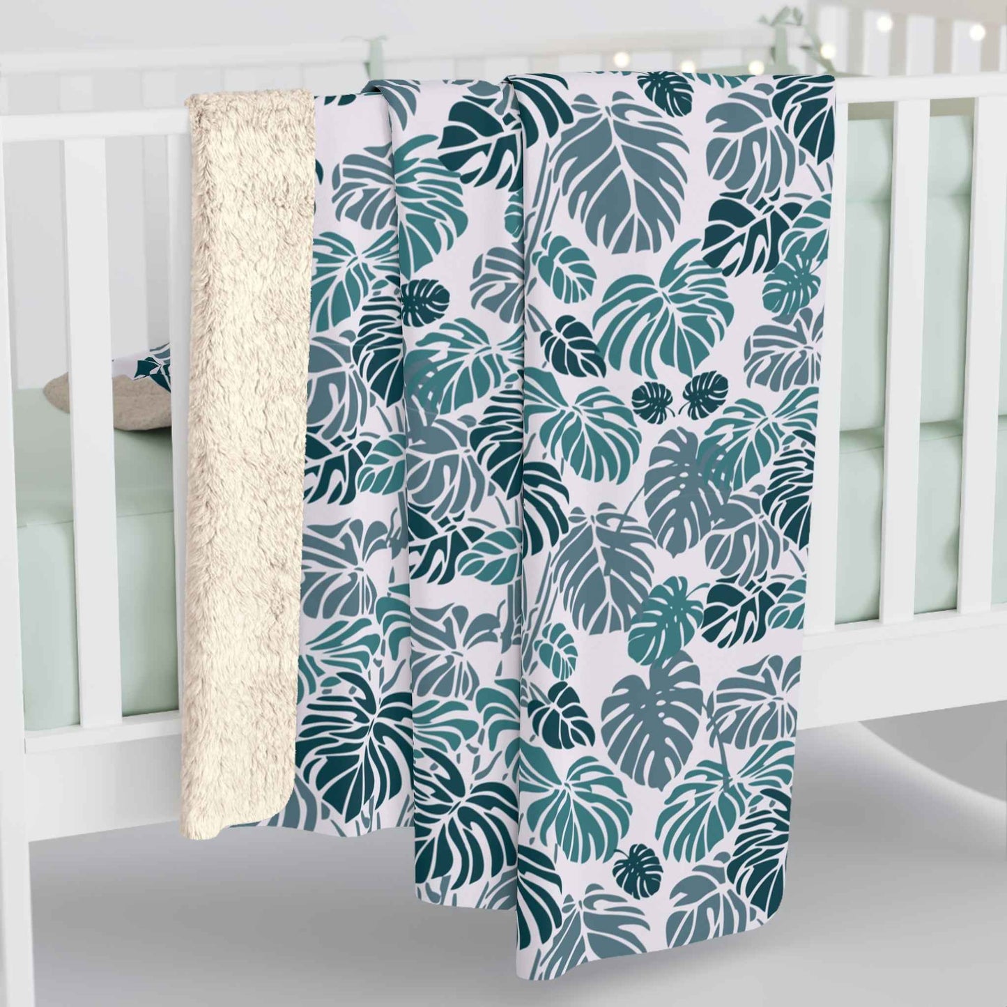 Leafy Nature Lover Sherpa Blanket