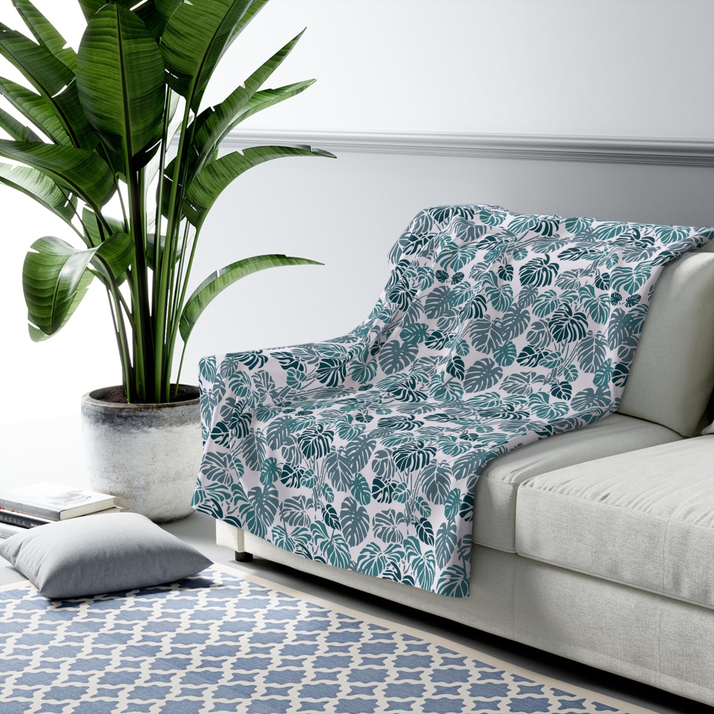 Leafy Nature Lover Sherpa Blanket