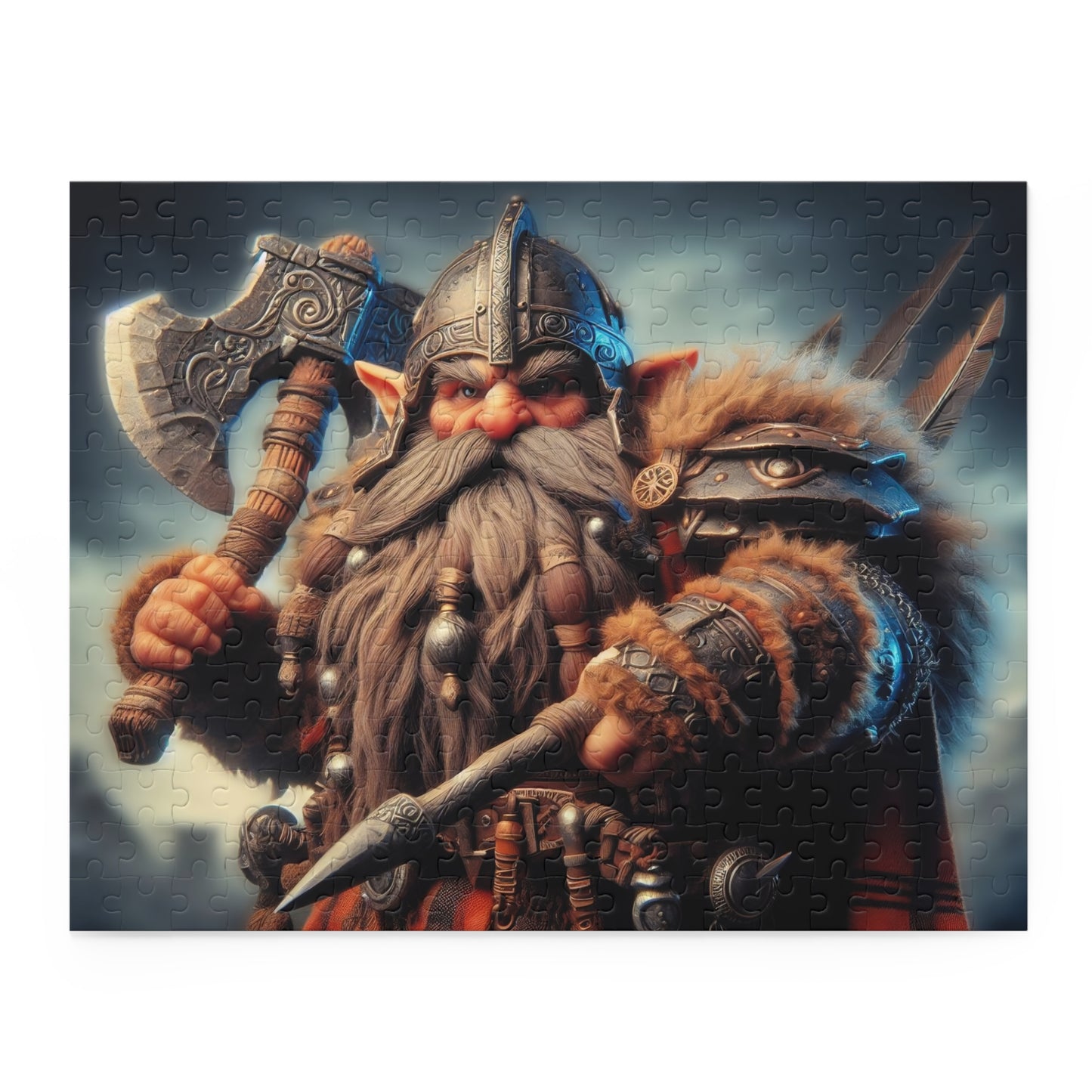 Personalised Bearded Dwarf Jigsaw Puzzle Warcraft Inspired 120, 252, 500pcs