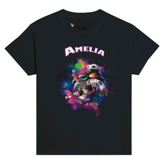 Personalised Roblox / Skater Girl Character / Kids / Classic Cotton T-shirt