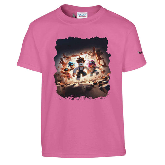 Personalised Roblox Through the Wall Classic Cotton Kids T-shirt