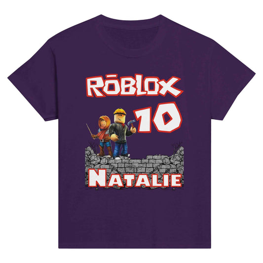 Personalised Roblox / Kids / Birthday Classic Cotton T-shirt