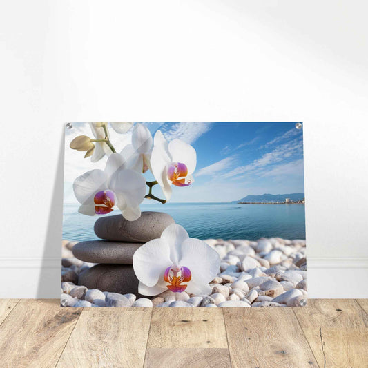 Orchid Zen Picture / Glossy Acrylic Wall Art