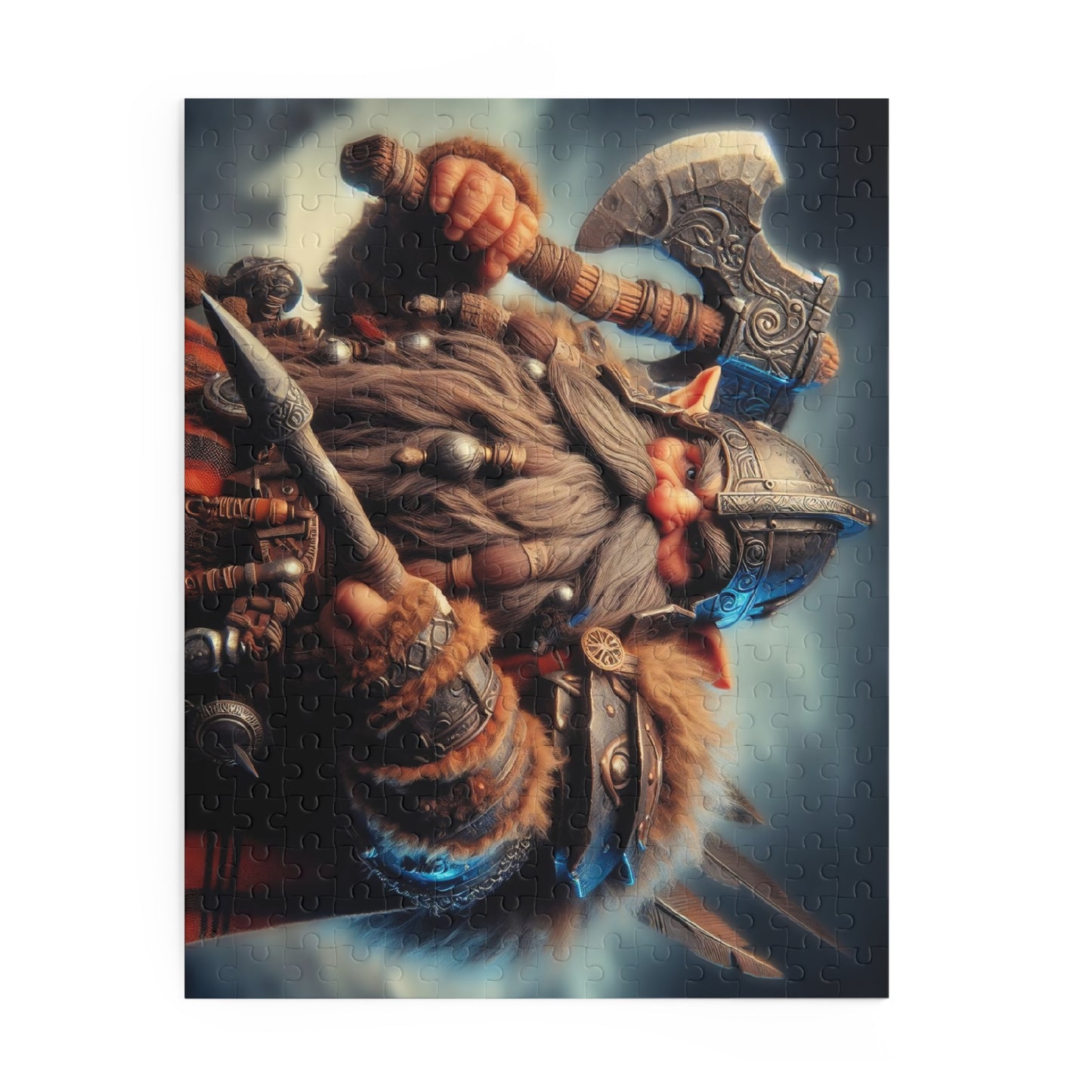 Personalised Bearded Dwarf Jigsaw Puzzle Warcraft Inspired 120, 252, 500pcs