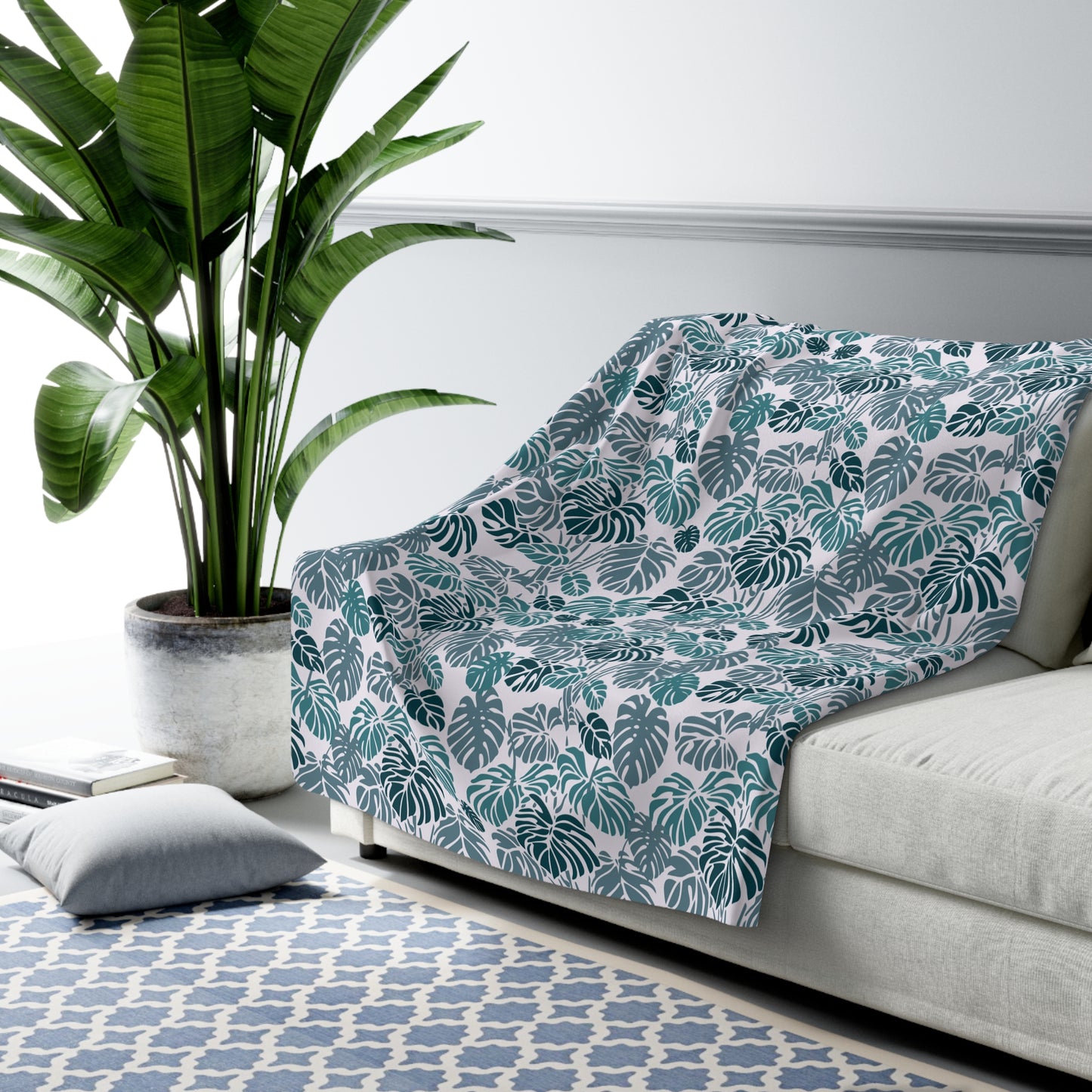 Leafy Nature Lover Sherpa Blanket