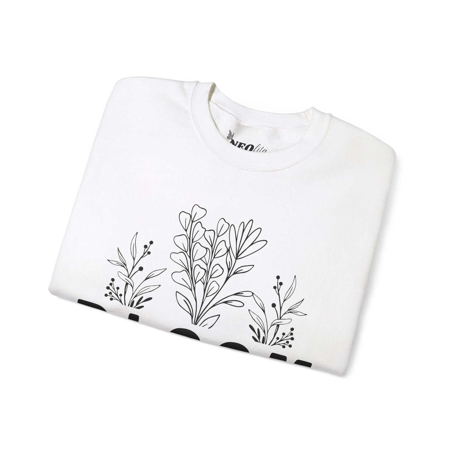 Bloom with Care Mental Health Motivational Quote Sweatshirt Unisex