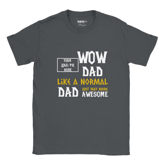 Personalised WOW DAD Alliance Warcraft Classic Cotton T-shirt - Neofita Designs