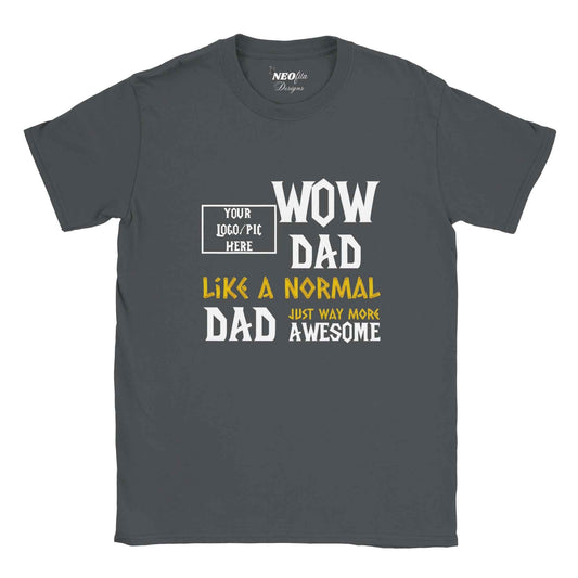 Personalised WOW DAD Alliance Warcraft Classic Cotton T-shirt