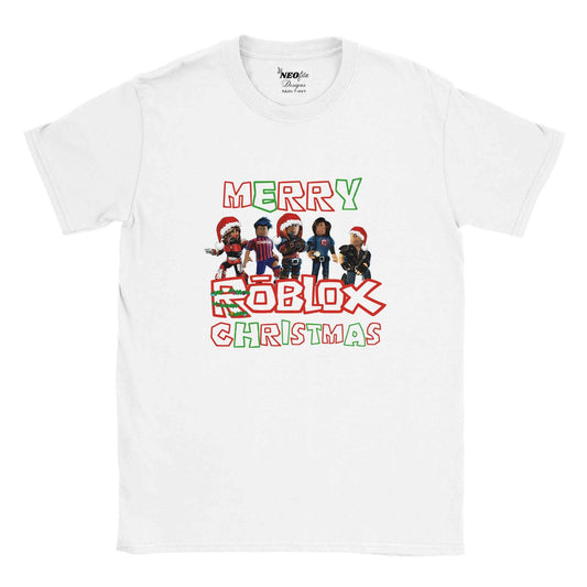 Roblox Merry Christmas Unisex Classic Cotton Kids T-shirt