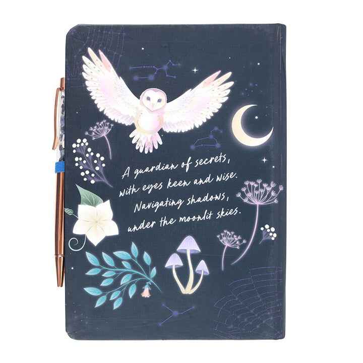 Night Owl Journal with Sodalite Pen Gift For Friend