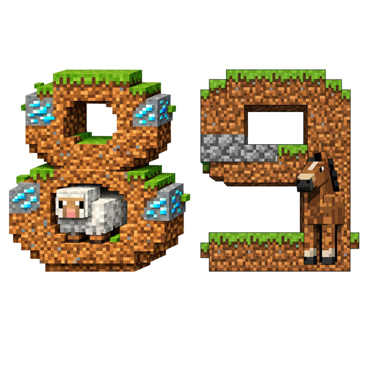 Pixel Art Gamer Numbers 0–9 SVG PNG