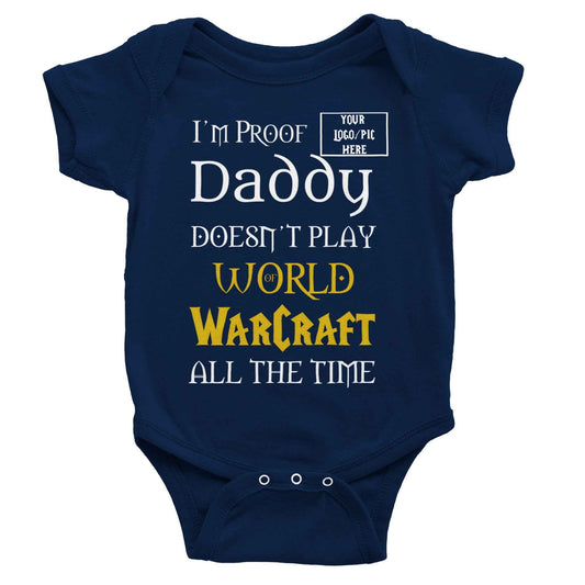 Personalised Daddy's Baby Bodysuit Alliance World of Warcraft