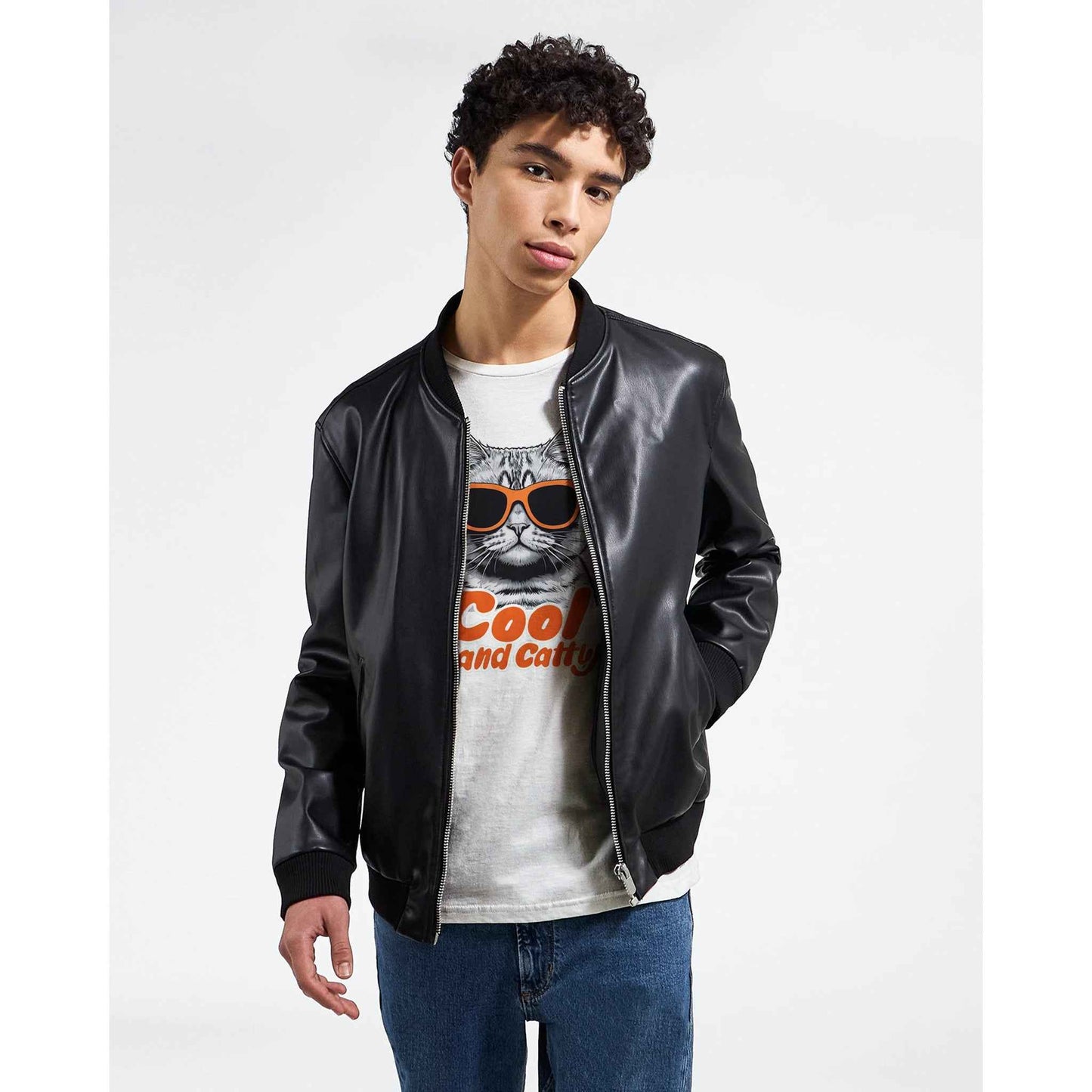 Cool and Catty Unisex Classic Cotton T-shirt for Cat Lover / Gildan® 64000