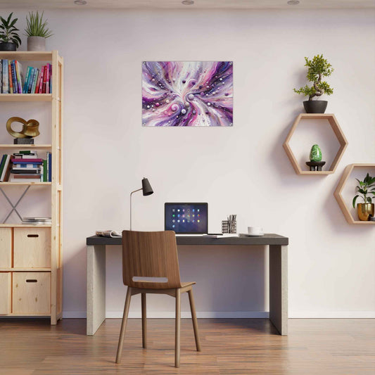 Blow Paint Abstract Glossy Acrylic Wall Art