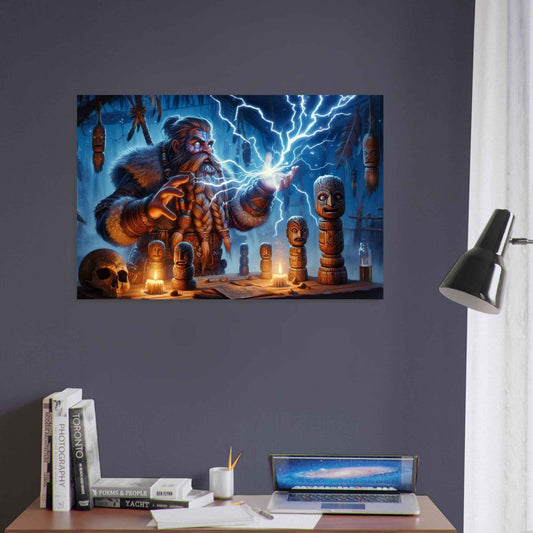 Shaman / Lightning / World of Warcraft / Aluminum Print