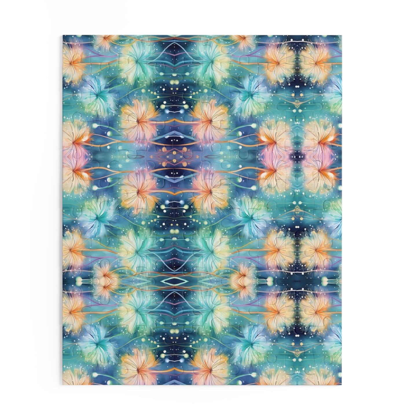 Colorful floral pattern on a white background
