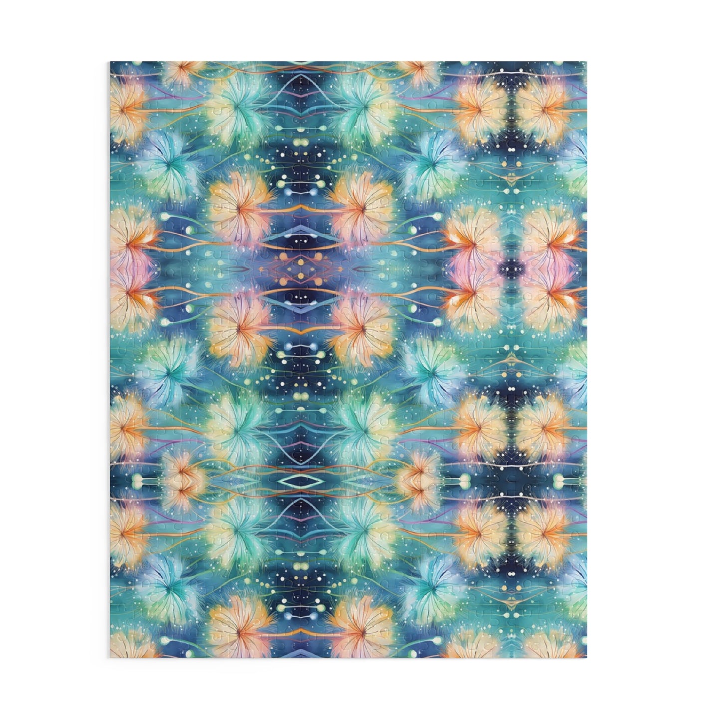 Colorful floral pattern on a white background