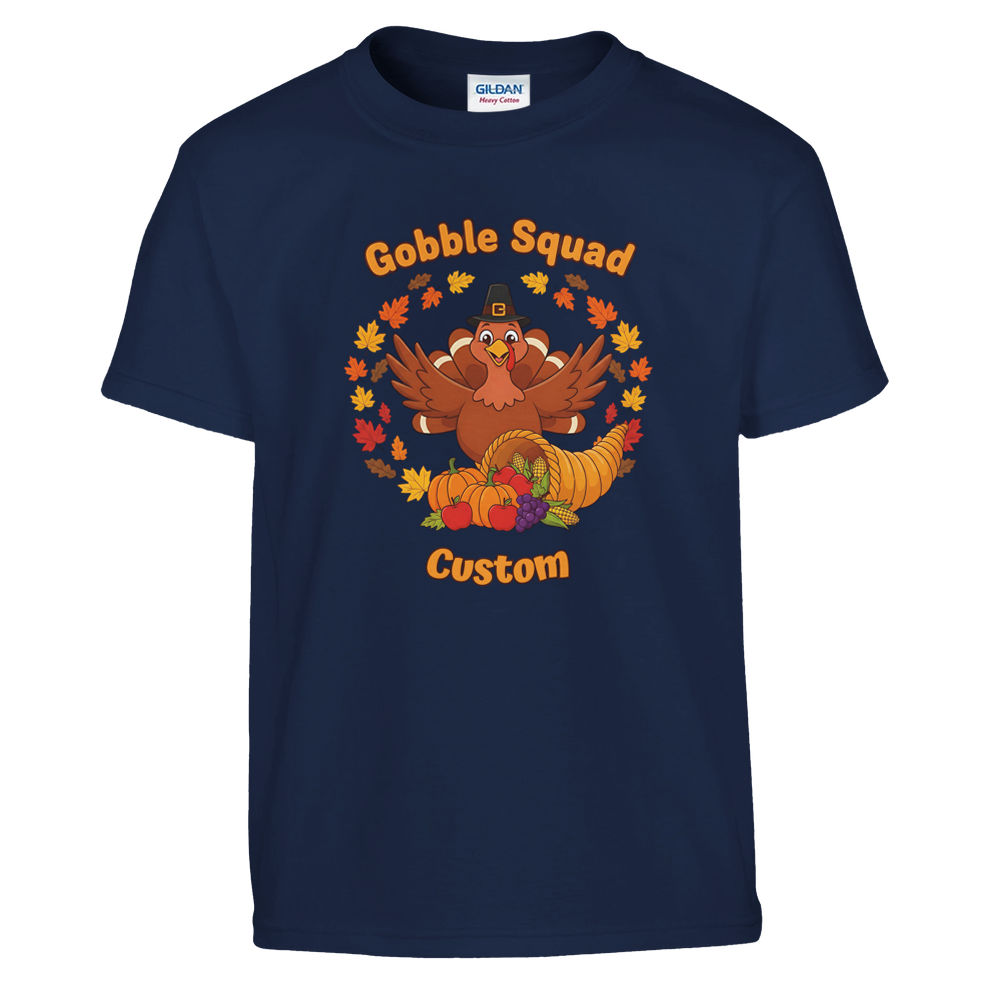 Personalised Gobble Squad Matching Family Shirts