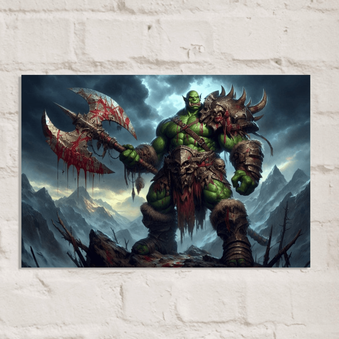 Orc / Warrior / World of Warcraft / Aluminum Print