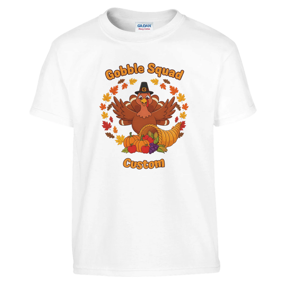 Personalised Gobble Squad Matching Family Shirts