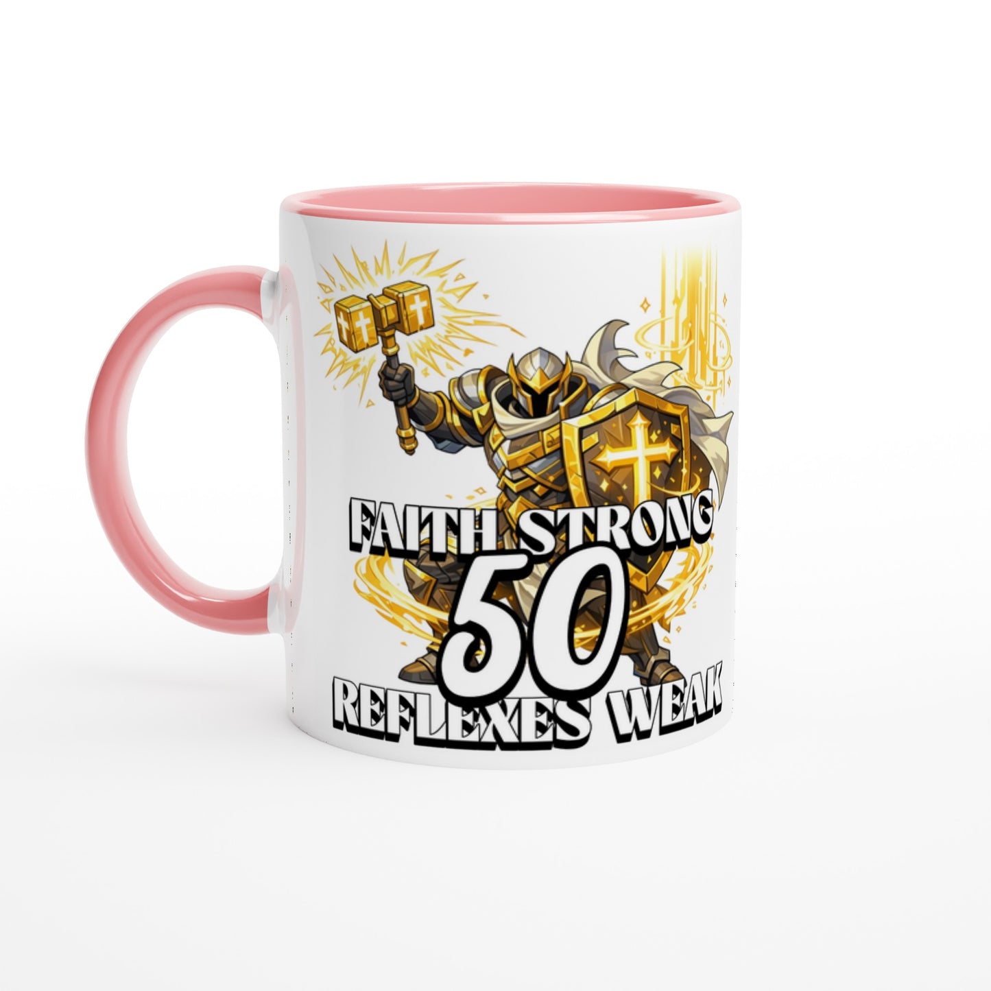Personalised Funny 50th Birthday Paladin Gamer Mug - Neofita Designs