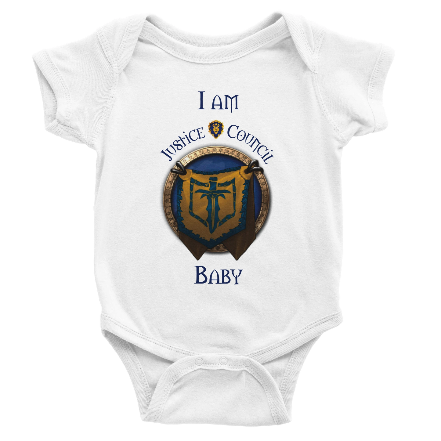Personalised Guild Baby Short Sleeve Bodysuit for MMO Gamers - Neofita Designs