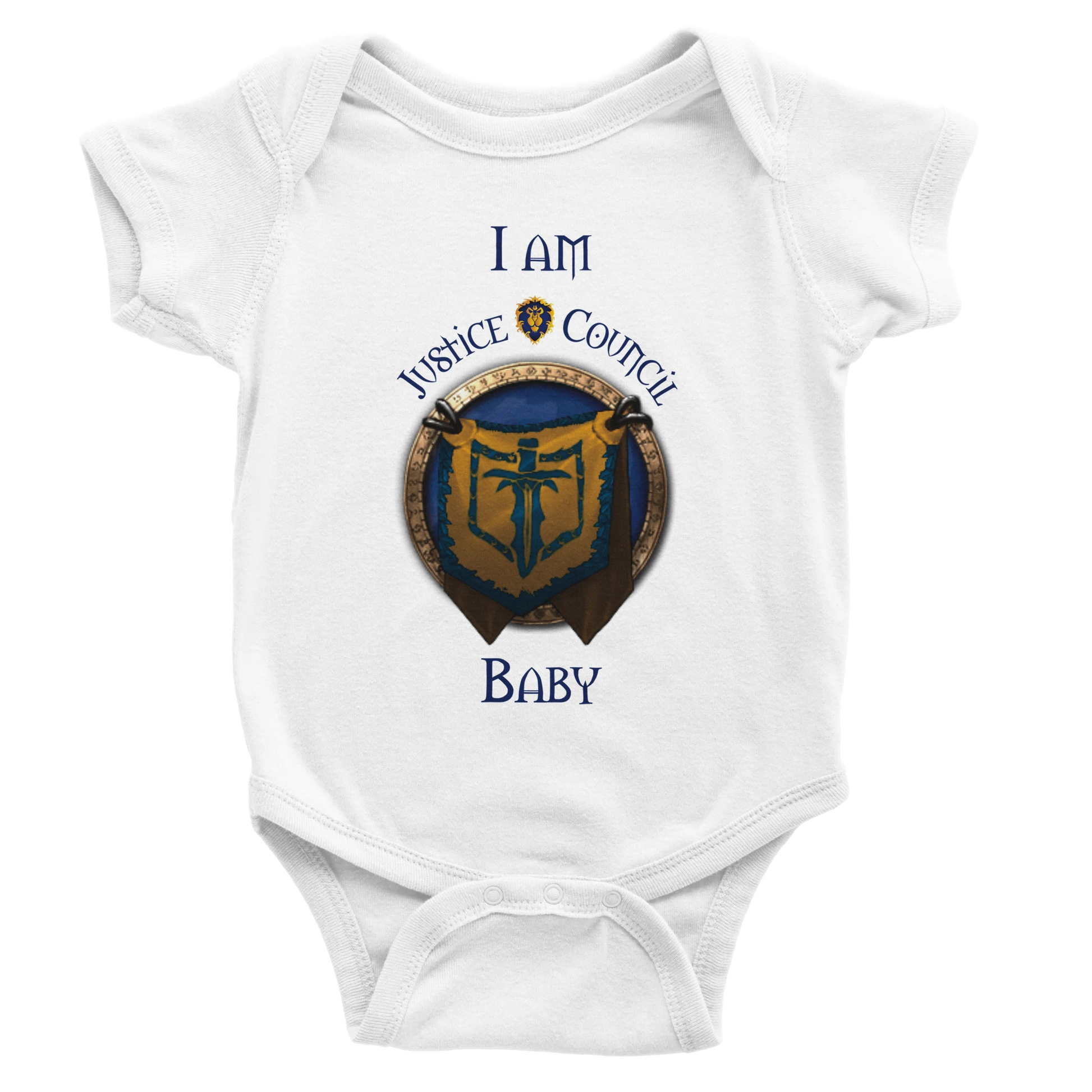 Personalised Guild Baby Short Sleeve Bodysuit for MMO Gamers - Neofita Designs