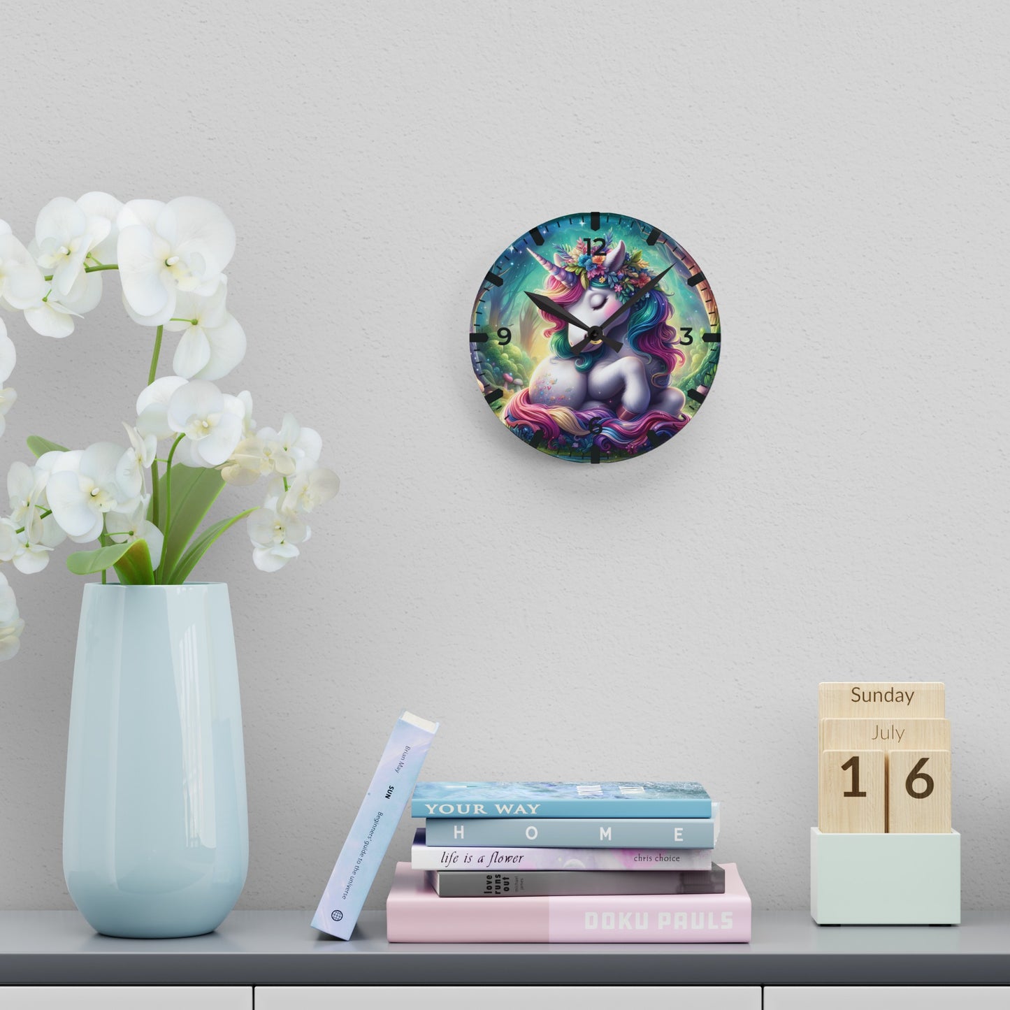 Unicorn / Acrylic / Wall Clock