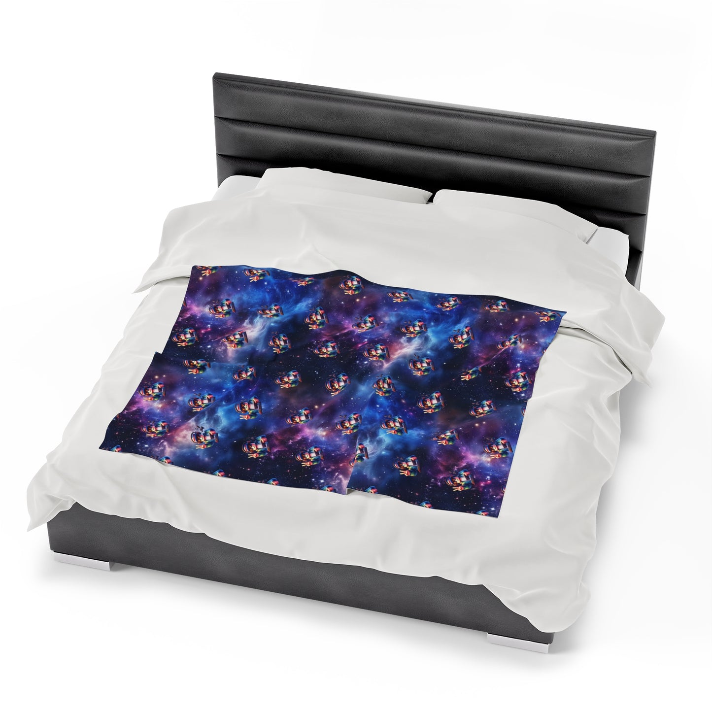 Personalised Space Galaxy Velveteen Plush Blanket / Roblox Character Throw Blanket