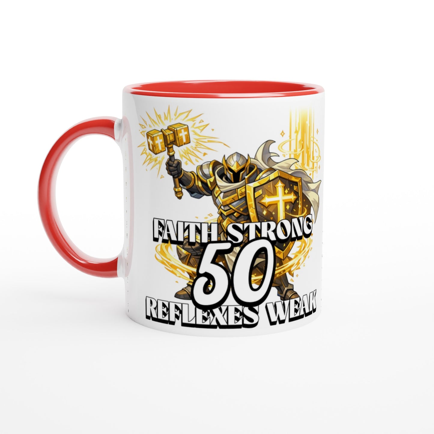 Personalised Funny 50th Birthday Paladin Gamer Mug - Neofita Designs