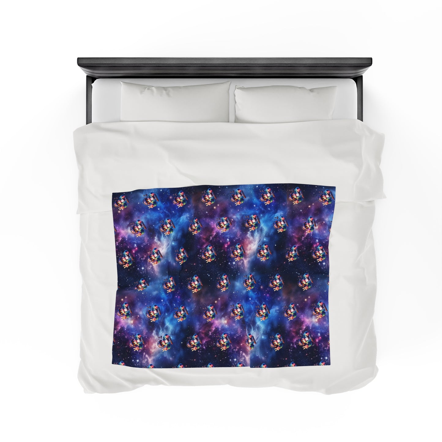 Personalised Space Galaxy Velveteen Plush Blanket / Roblox Character Throw Blanket