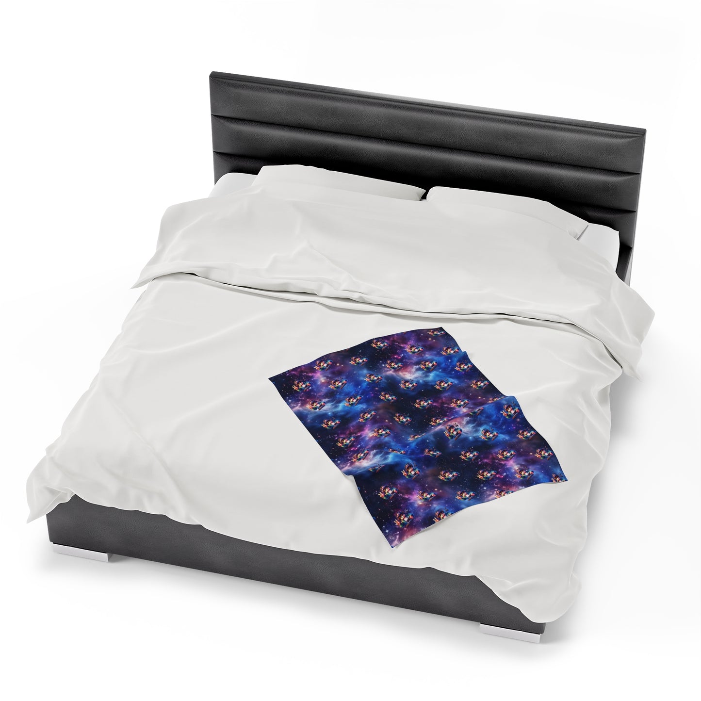 Personalised Space Galaxy Velveteen Plush Blanket / Roblox Character Throw Blanket