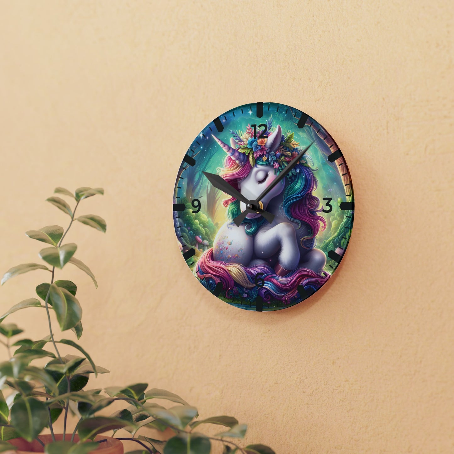 Unicorn / Acrylic / Wall Clock