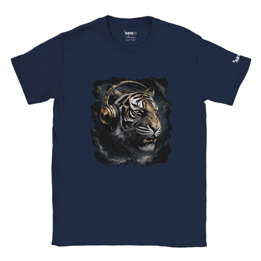 Mystical Tiger Headphones Unisex Classic Cotton T-shirt / Gildan® 64000