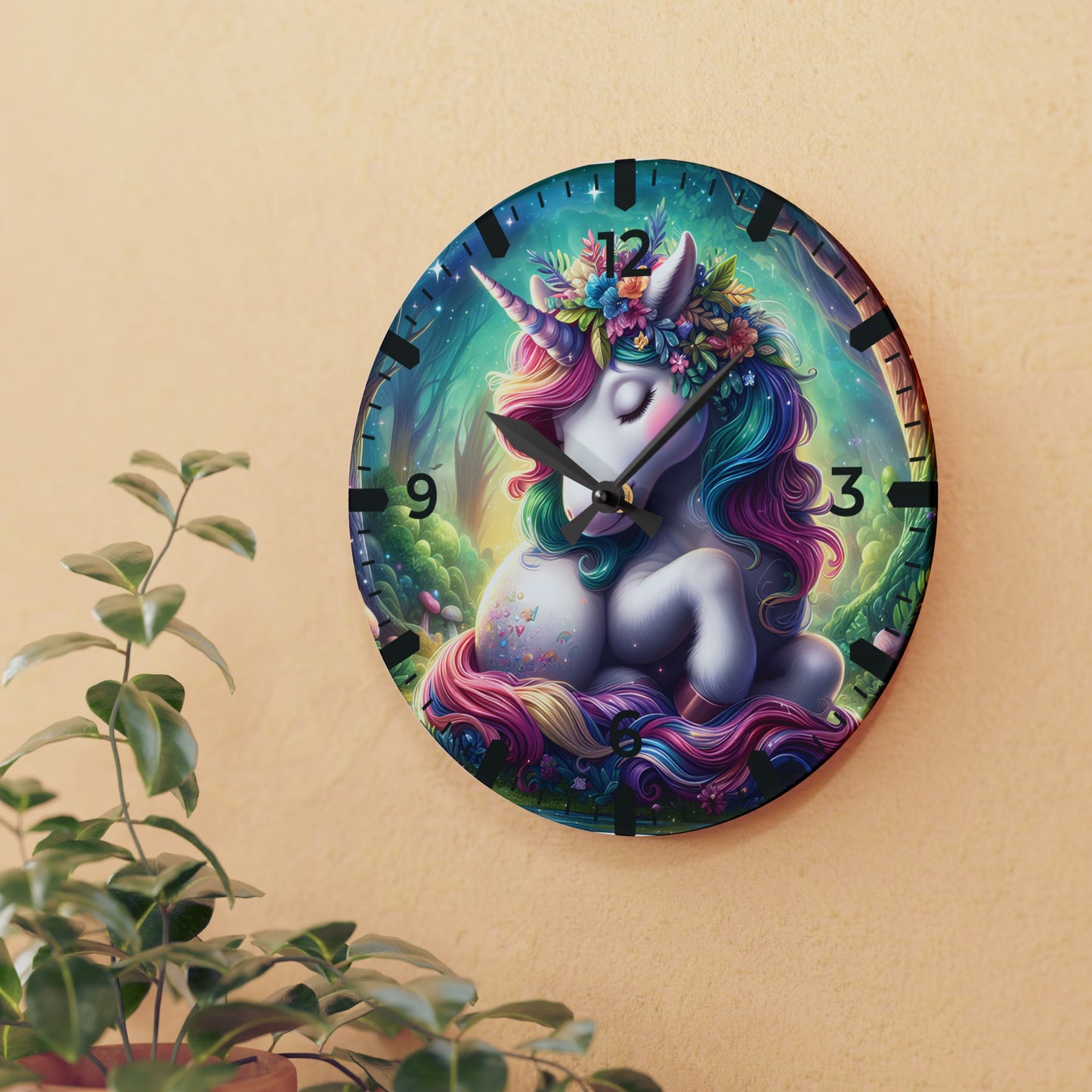 Unicorn / Acrylic / Wall Clock