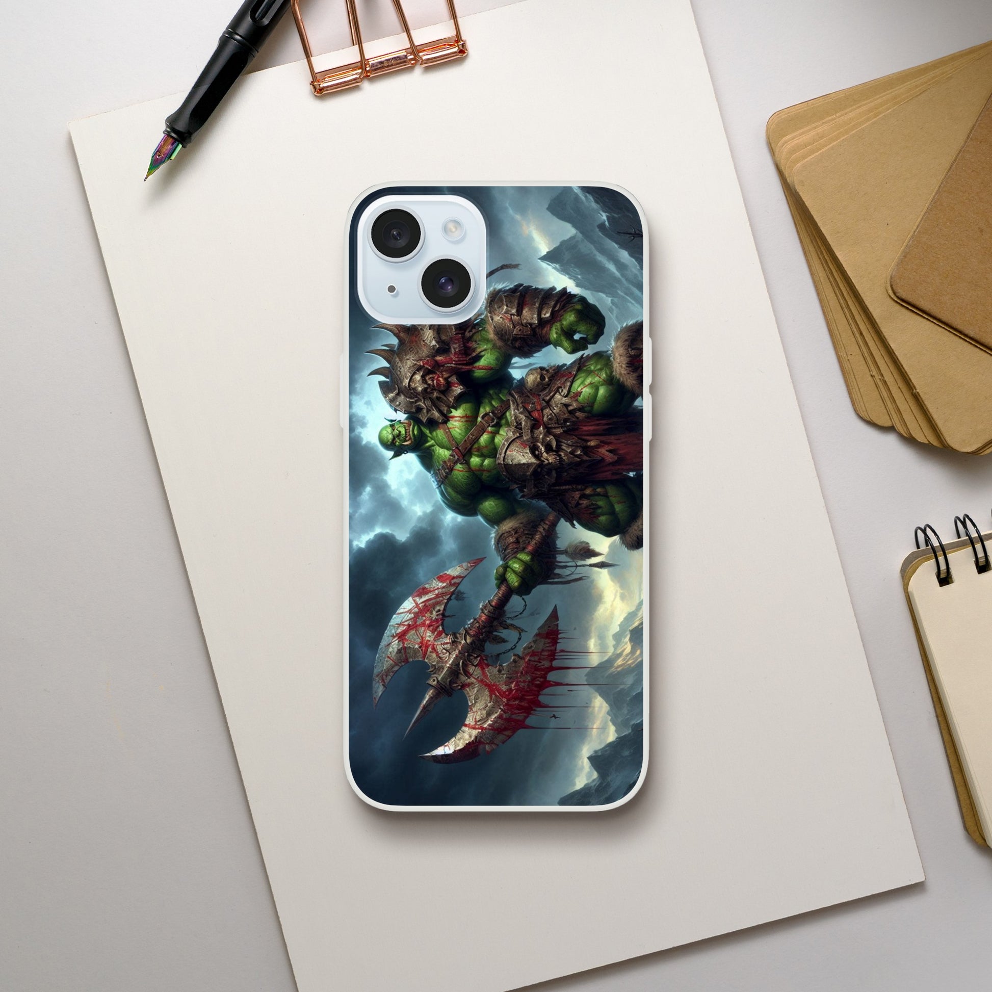 Orc Warrior / iPhone / Flexi / Transparent / Frost Case - Neofita Designs
