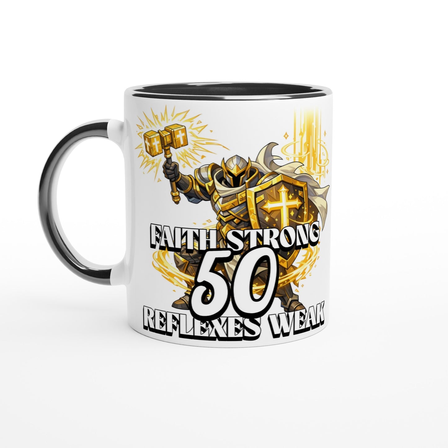Personalised Funny 50th Birthday Paladin Gamer Mug - Neofita Designs