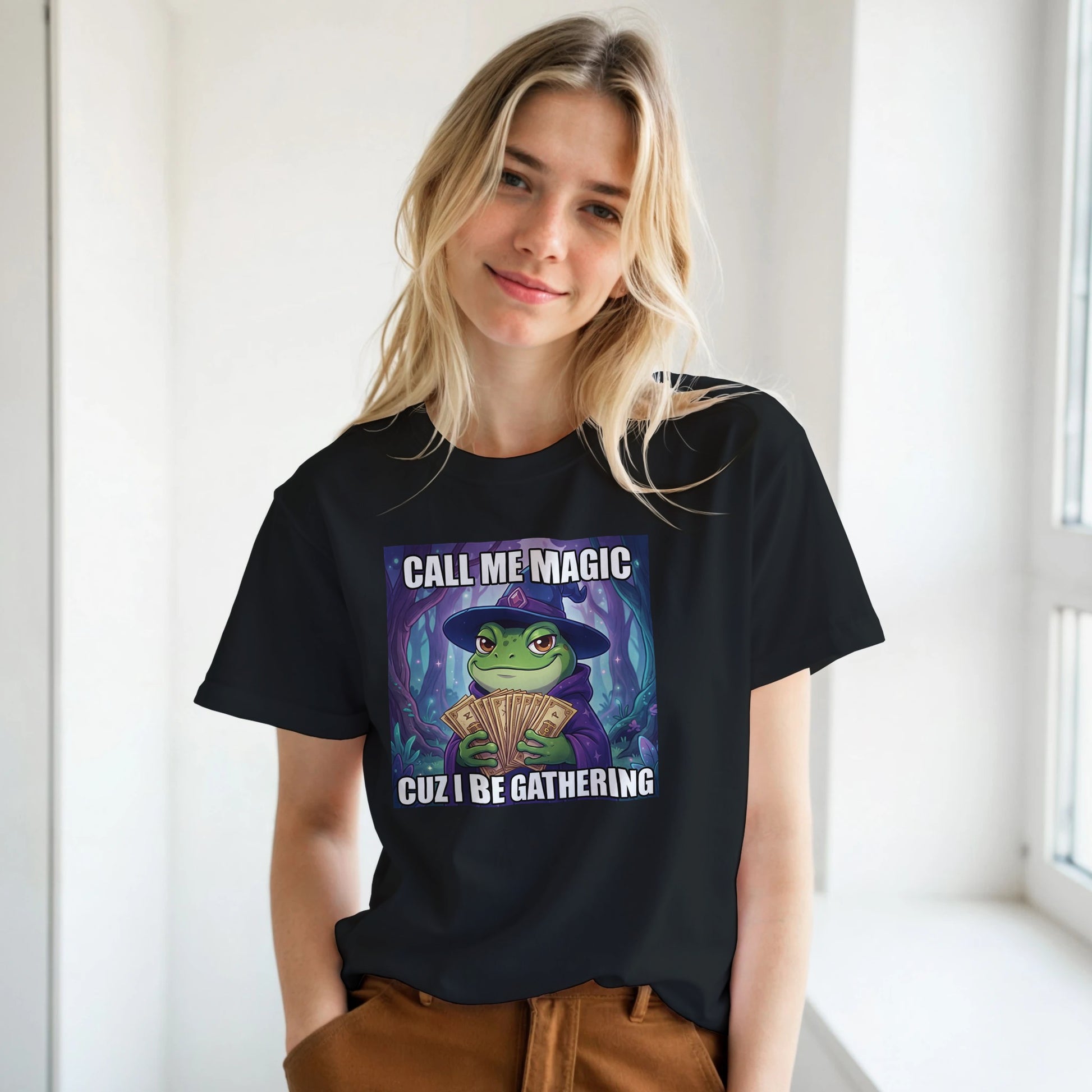 Call Me Magic Cuz I Be Gathering Classic Cotton T-shirt - Neofita Designs