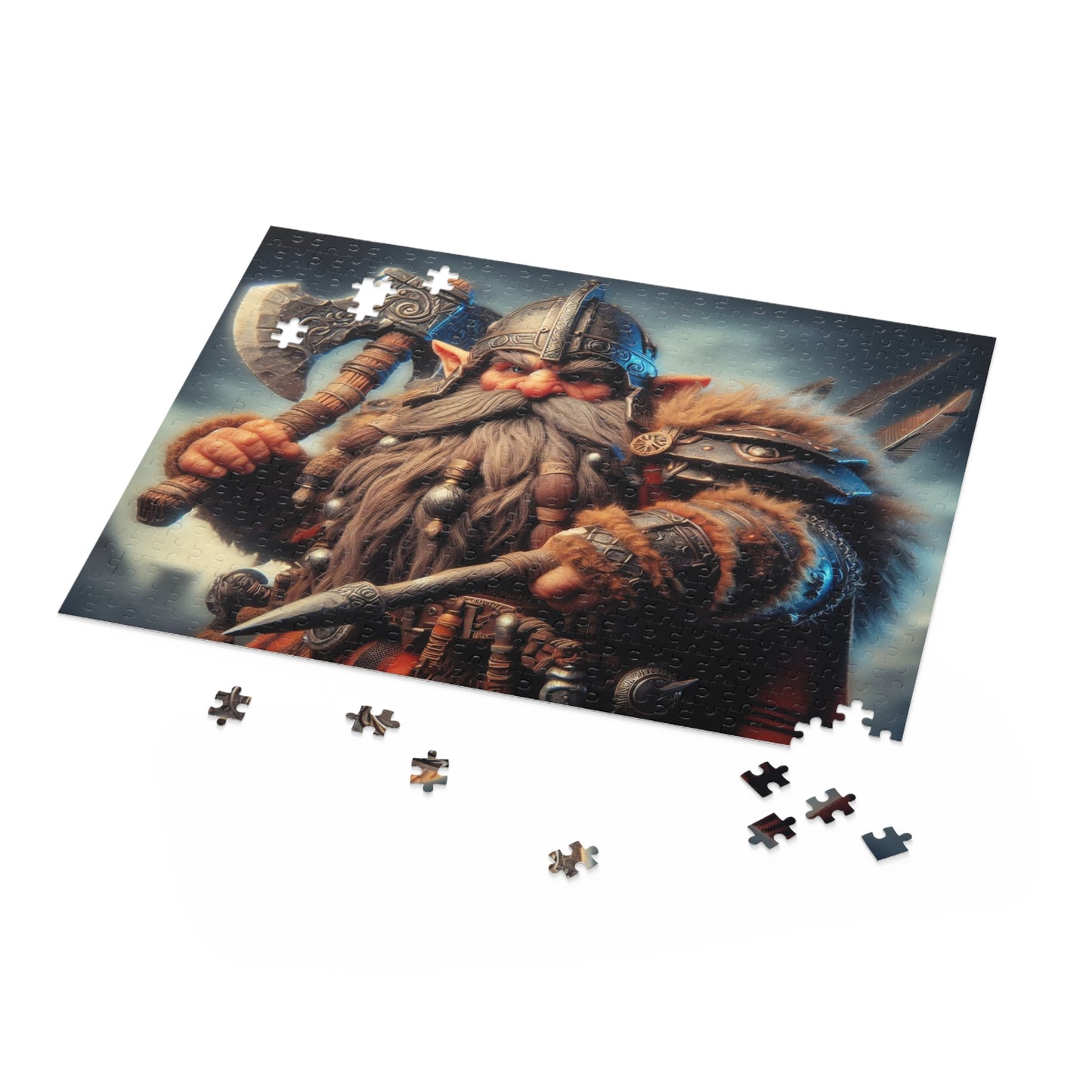 Personalised Bearded Dwarf Jigsaw Puzzle Warcraft Inspired 120, 252, 500pcs